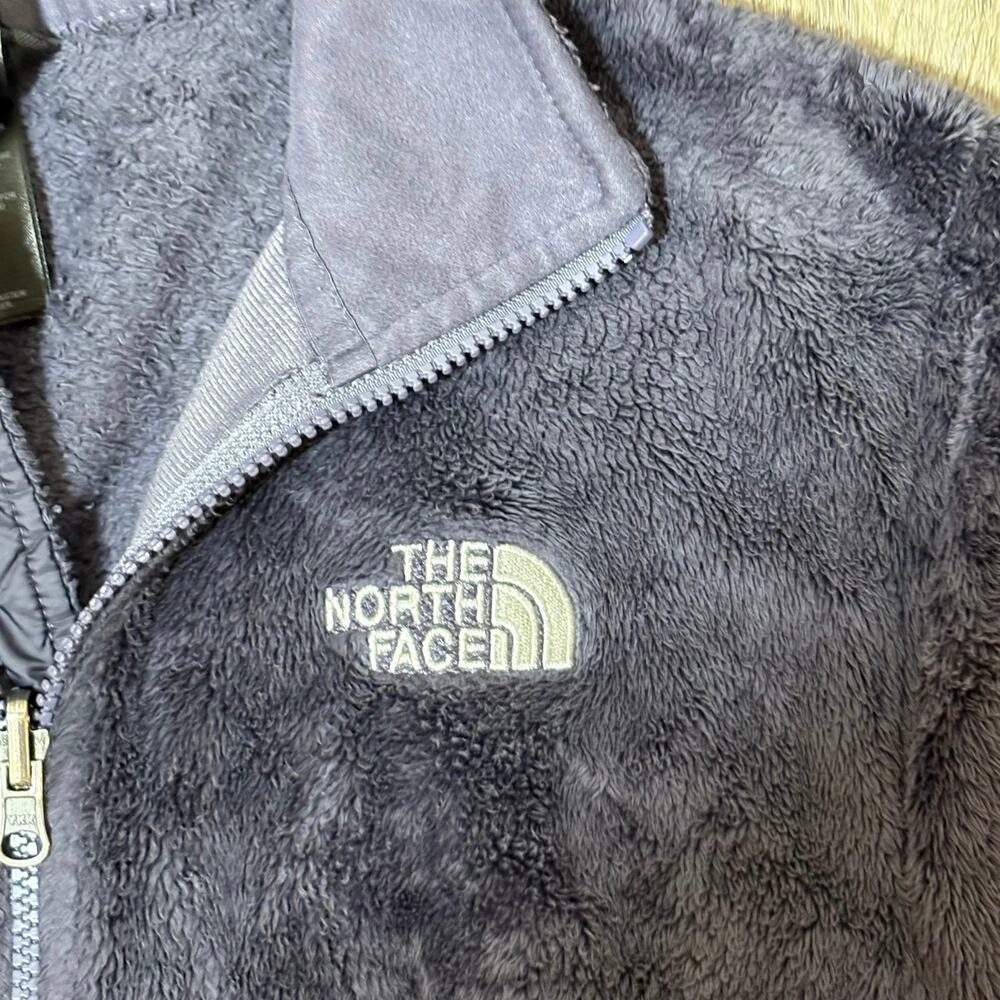 The North Face Women’s M Plush Fleece Jacket Charcoal Gray Full Zip Cozy Soft - Picture 6 of 8